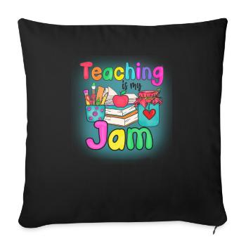 Enseignants Enseignants École Enseignants Personnel enseignant - Housse de coussin décorative 45 x 45 cm - noir - Devant