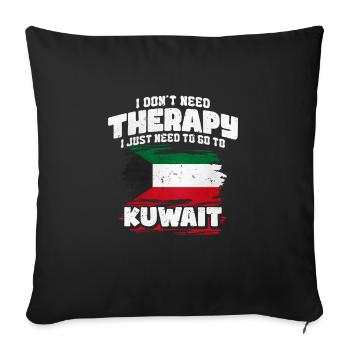 Koweït - Housse de coussin décorative 45 x 45 cm - noir - Devant