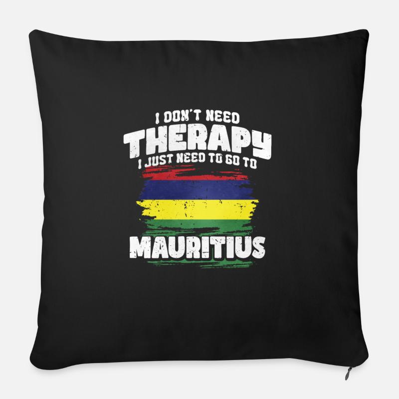 Mauritius - Sofakissenbezug 45 x 45 cm - Schwarz
