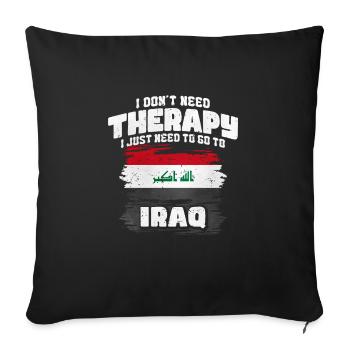 Irak - Sofakissenbezug 45 x 45 cm - Schwarz - Vorne