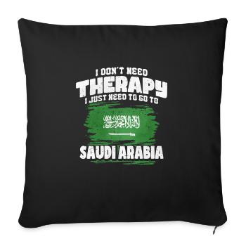 Saudi Arabia - Sofa pillowcase 17,3'' x 17,3'' (45 x 45 cm) - black - Front
