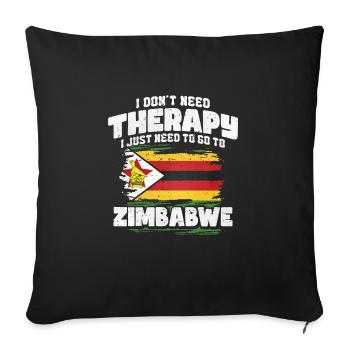 Zimbabwe - Housse de coussin décorative 45 x 45 cm - noir - Devant