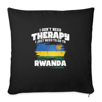 Rwanda - Housse de coussin décorative 45 x 45 cm - noir - Devant