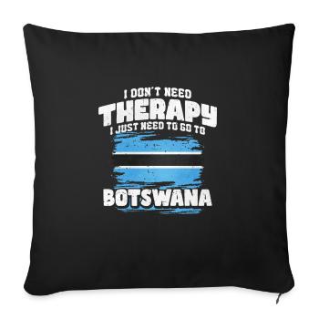 Botswana - Sofa pillowcase 17,3'' x 17,3'' (45 x 45 cm) - black - Front