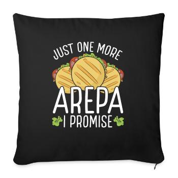Arepa vénézuélien Cuisine traditionnelle colombienne - Housse de coussin décorative 45 x 45 cm - noir - Devant