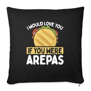 Vénézuélien Arepa Lover Cuisine traditionnelle colombienne - Housse de coussin décorative 45 x 45 cm - noir - Devant