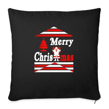 Merry Christmas - Sofa pillowcase 17,3'' x 17,3'' (45 x 45 cm) - black - Front