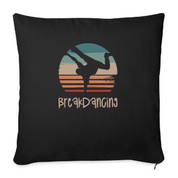 Retro Vintage Classic Breakdancing Breakdance Danc - Sofakissenbezug 45 x 45 cm - Schwarz - Vorne