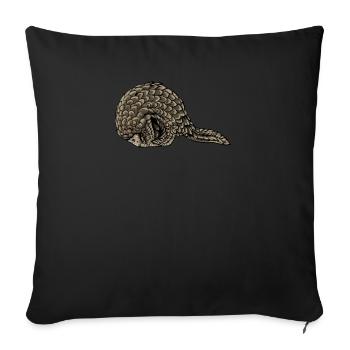 Schuppentier Pangolin Schuppen bedrohtes Tier - Sofakissenbezug 45 x 45 cm - Schwarz - Vorne