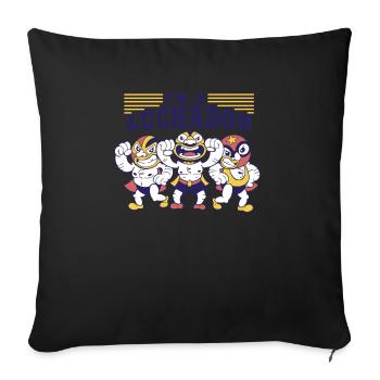 Mexikanisches Wrestling - Sofakissenbezug 45 x 45 cm - Schwarz - Vorne