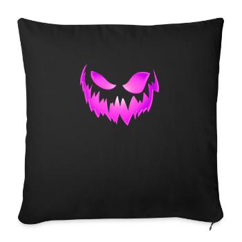 Pink Halloween Pumpkin Head - Sofa pillowcase 17,3'' x 17,3'' (45 x 45 cm) - black - Front