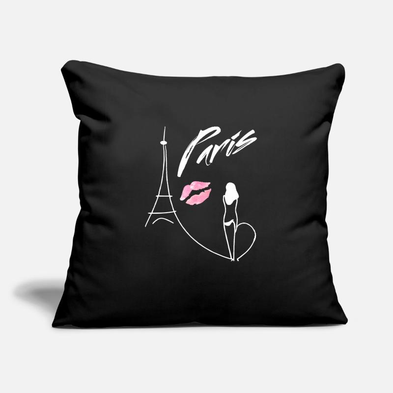 One Line Drawing Mrs. Eiffel Tower Paris Kussmund Sofa pillowcase 17,3'' x 17,3'' (45 x 45 cm)