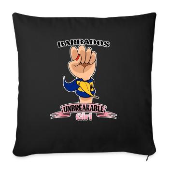 Barbados Girl Unbreakable I Patrimoine de la Barbade - Housse de coussin décorative 45 x 45 cm - noir - Devant