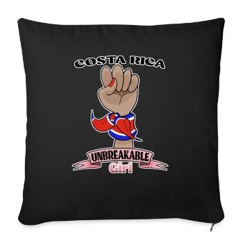 Costa Rica Fille Incassable I Patrimoine Costa Rica - Housse de coussin décorative 45 x 45 cm - noir - Devant