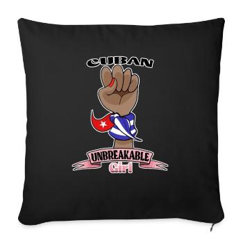 Cuban Girl Unbreakable I Cuban Heritage I Cuba - Sofa pillowcase 17,3'' x 17,3'' (45 x 45 cm) - black - Front