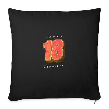 Level 18 Complete Snake Style - Sofa pillowcase 17,3'' x 17,3'' (45 x 45 cm) - black - Front