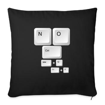 Kein Strg @ alle Tastatur Witz - Sofakissenbezug 45 x 45 cm - Schwarz - Vorne
