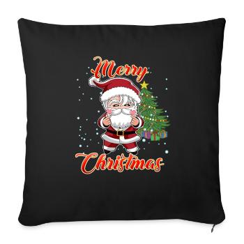 Mignon Santa K Pop Style Teen Girls Noël - Housse de coussin décorative 45 x 45 cm - noir - Devant