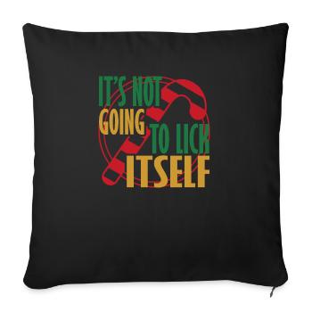Elle ne se lèchera pas Ugly Christmas - Housse de coussin décorative 45 x 45 cm - noir - Devant