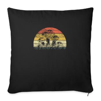 Mushroom Picker Mushrooms Mushroom Finder Mushroom Gift - Sofa pillowcase 17,3'' x 17,3'' (45 x 45 cm) - black - Front