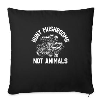 Mushroom Picker Mushroom Finder Gift Idea - Sofa pillowcase 17,3'' x 17,3'' (45 x 45 cm) - black - Front