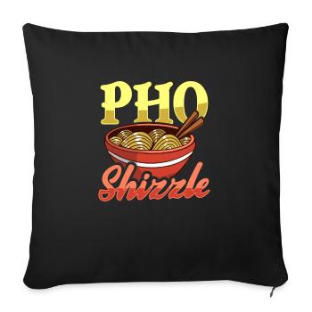 Pho Shizzle Asian Pho Noodle Soup - Sofa pillowcase 17,3'' x 17,3'' (45 x 45 cm) - black - Front