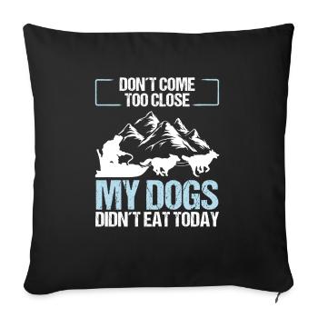 Funny Alaska Mushing Husky Sled Dog Racing - Sofakissenbezug 45 x 45 cm - Schwarz - Vorne