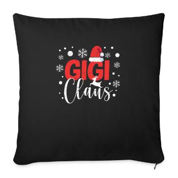 Gigi Claus Groupe de Noël Matching Famille - Housse de coussin décorative 45 x 45 cm - noir - Devant