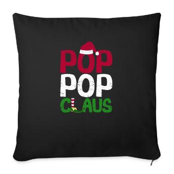 Santa Matching Familie Weihnachten Pyjama Xmas PJ - Sofakissenbezug 45 x 45 cm - Schwarz - Vorne