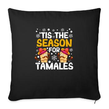 C’est la saison de Tamales Funny Mexican - Housse de coussin décorative 45 x 45 cm - noir - Devant