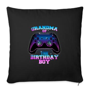 Joystick Grandma Of The Birthday Boy Controller - Sofa pillowcase 17,3'' x 17,3'' (45 x 45 cm) - black - Front
