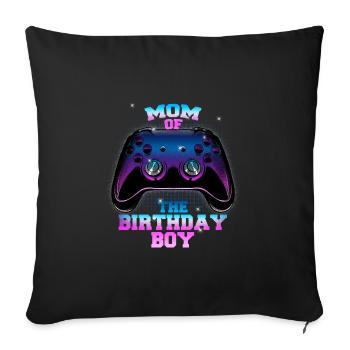 Joystick Mom Of The Birthday Boy Controller Gamer - Sofa pillowcase 17,3'' x 17,3'' (45 x 45 cm) - black - Front