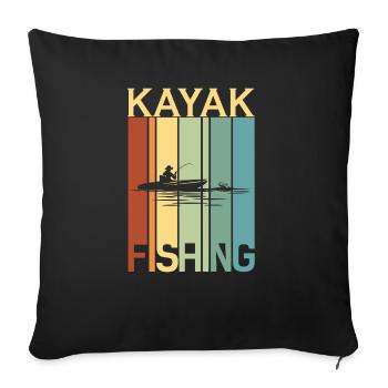 Fishermen Fishing Fishing Fishing Anglers Fish Fish - Sofa pillowcase 17,3'' x 17,3'' (45 x 45 cm) - black - Front