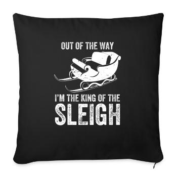 Traîneau à chiens | Mushing - Housse de coussin décorative 45 x 45 cm - noir - Devant