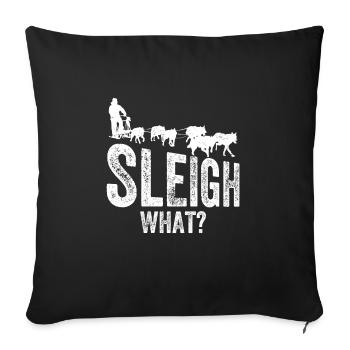 Traîneau à chiens | Mushing - Housse de coussin décorative 45 x 45 cm - noir - Devant