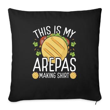 Arepas Maker Colombian Food Making Arepa - Sofa pillowcase 17,3'' x 17,3'' (45 x 45 cm) - black - Front