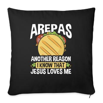 Colombian Arepa lover Venezuelan Food Arepas Maker - Sofa pillowcase 17,3'' x 17,3'' (45 x 45 cm) - black - Front