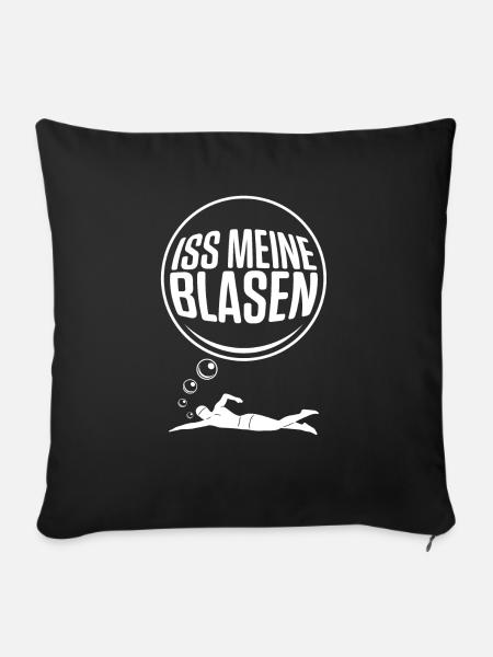 Iss Meine Blasen - Sofakissenbezug 45 x 45 cm - Schwarz