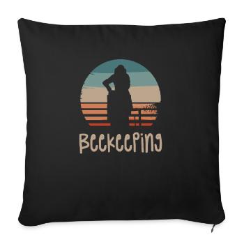 Retro Vintage Classic Beekeeping Beekeeper - Sofakissenbezug 45 x 45 cm - Schwarz - Vorne