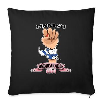 Finnish Girl Unbreakable I Finnish Heritage I - Sofa pillowcase 17,3'' x 17,3'' (45 x 45 cm) - black - Front