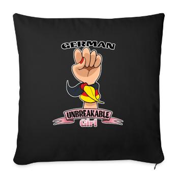 German Girl Unbreakable I German Heritage I - Sofakissenbezug 45 x 45 cm - Schwarz - Vorne