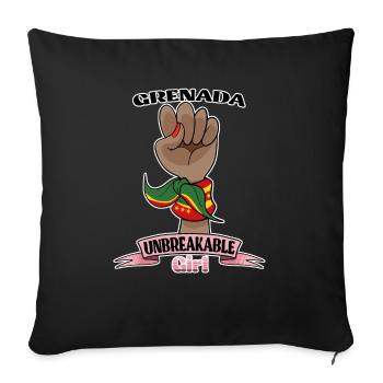 Grenada Girl Unbreakable I Grenada Heritage I - Sofa pillowcase 17,3'' x 17,3'' (45 x 45 cm) - black - Front