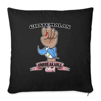 Fille guatémaltèque Incassable I Patrimoine Guatemala - Housse de coussin décorative 45 x 45 cm - noir - Devant