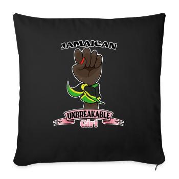 Fille jamaïcaine incassable I Héritage jamaïcain I - Housse de coussin décorative 45 x 45 cm - noir - Devant