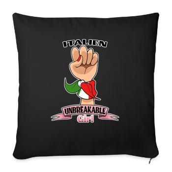 Italy Girl Unbreakable I Italy Heritage I - Sofa pillowcase 17,3'' x 17,3'' (45 x 45 cm) - black - Front