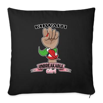Fille koweïtienne incassable I Héritage koweïtien I - Housse de coussin décorative 45 x 45 cm - noir - Devant