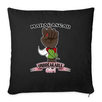 Madagascar Girl Unbreakable I Madagascar Heritage - Sofakissenbezug 45 x 45 cm - Schwarz - Vorne