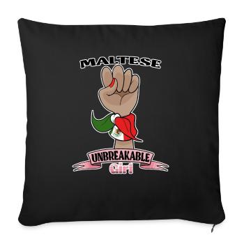 Mexican Girl Unbreakable I Mexican Heritage I - Sofa pillowcase 17,3'' x 17,3'' (45 x 45 cm) - black - Front