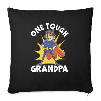 One Tough Grandpa Granddad Gramps Grandfather - Sofa pillowcase 17,3'' x 17,3'' (45 x 45 cm) - black - Front