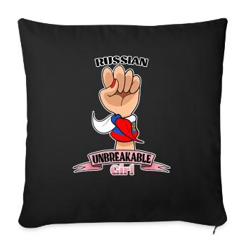 Russian Girl Unbreakable I Russian Heritage I - Sofakissenbezug 45 x 45 cm - Schwarz - Vorne